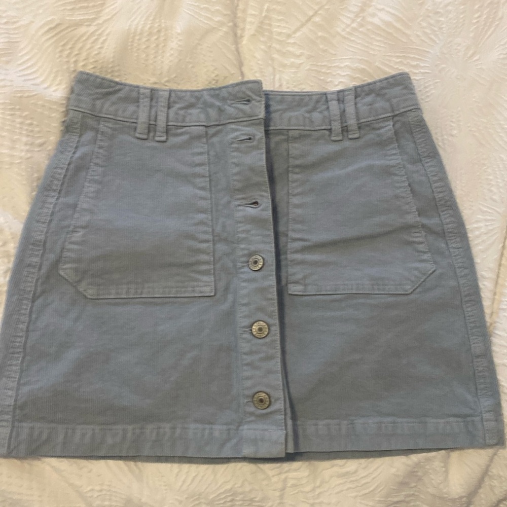 Light blue corduroy skirt